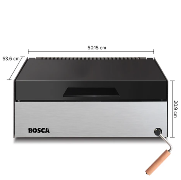 Parrilla a leña / carbón marca BOSCA modelo BLOCK GRILL 500. 