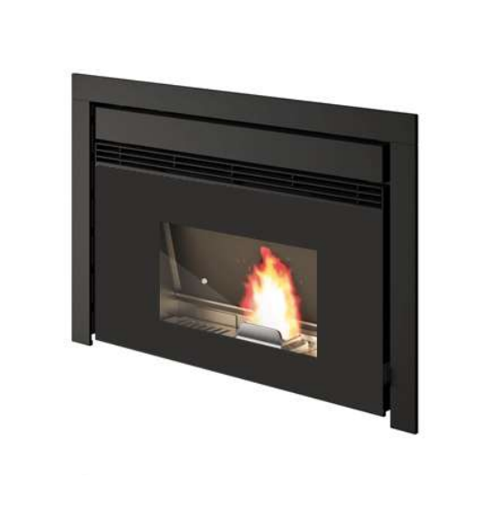 Calefactor insertable con ductos a Pellet, modelo DANIEL. Potencia: 13 kw.