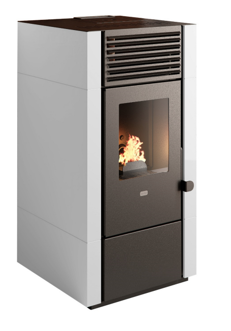 Calefactor a Pellet, modelo POLY. Potencia: 9 kw. 